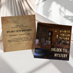 Invitation d'anniversaire de l'évasion vintage