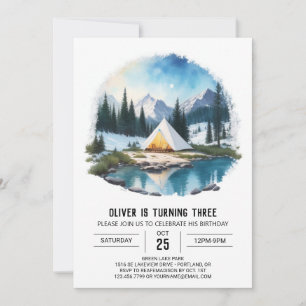 Invitation d'anniversaire de l'explorateur foresti