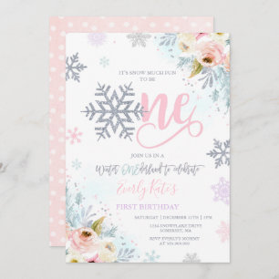 Invitation d'anniversaire de l'hiver ONE derland S