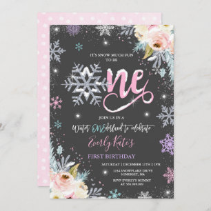 Invitation d'anniversaire de l'hiver ONE derland S
