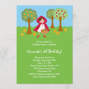 Invitation d'anniversaire de Little Red Riding Hoo