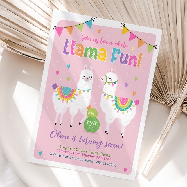 Invitation d'anniversaire de Llama, Invitation de  (Llama Birthday Invitation)