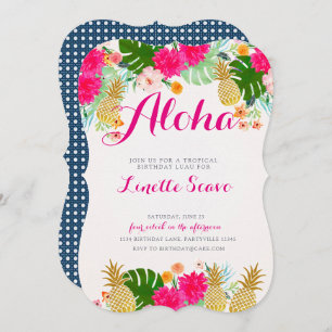 Invitation d'anniversaire de Luau