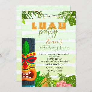 Invitation d'anniversaire de Luau