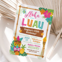 Invitation d'anniversaire de Luau Hawaiian
