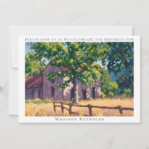 Invitation d'anniversaire de maison de campagne ag