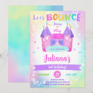 Invitation d'anniversaire de Maison Gonflable Arc-