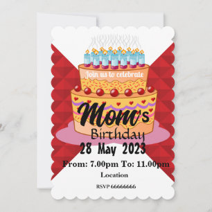 Invitation d'anniversaire de maman