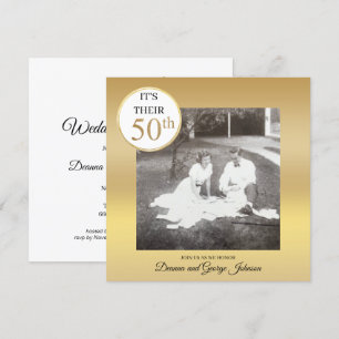 Invitation d'anniversaire de mariage 50 ans Photo 