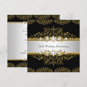 Invitation d'anniversaire de mariage 50 ans Tourbi