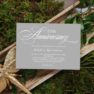 Invitation d'anniversaire de mariage à l'écriture 