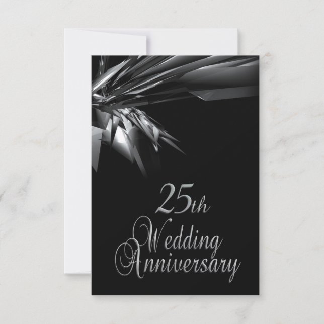 Invitation d'anniversaire de mariage de 25 ans élé (Devant)