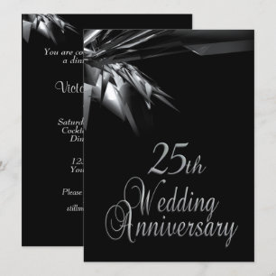 Invitation d'anniversaire de mariage de 25 ans élé