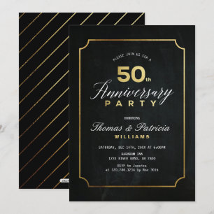 Invitation d'anniversaire de mariage de 50 ans Typ