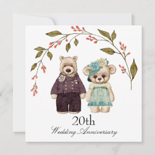 Invitation d'anniversaire de mariage de couple d'o