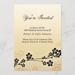 Invitation d'anniversaire de mariage élégante et c