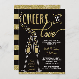 Invitation d'anniversaire de mariage, Faux Paillet