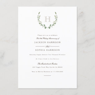 Invitation d'anniversaire de mariage Formal & Rust