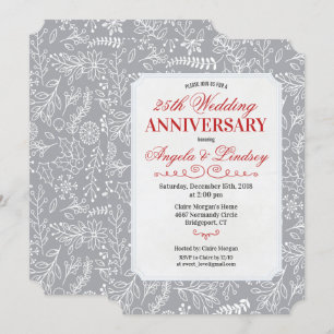 Invitation d'anniversaire de mariage hivernal