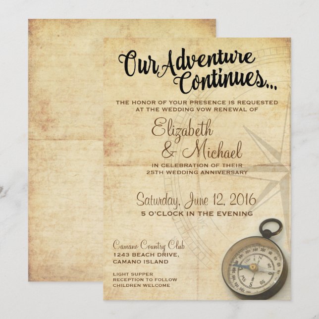 Invitation d'anniversaire de mariage « Notre avent (Devant / Derrière)