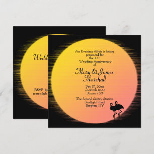 Invitation d'anniversaire de mariage tropical