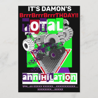 Invitation d'anniversaire de MONSTER TRUCK