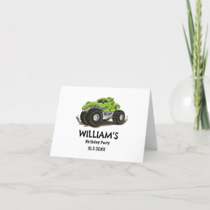 Invitation d'anniversaire de Monster Truck, Invita