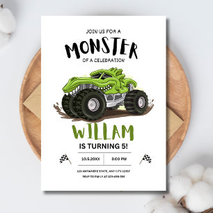 Invitation d'anniversaire de Monster Truck, Invita