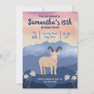 Invitation d'anniversaire de montagne