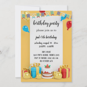 invitation d'anniversaire de naissance de garçon r