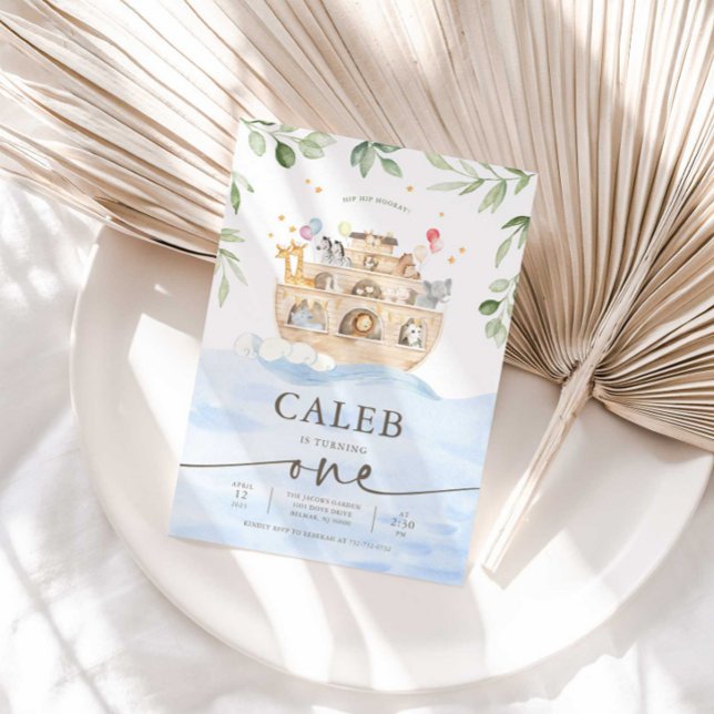 Invitation d'anniversaire de Noah's Ark (Créateur téléchargé)