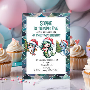 Invitation d'anniversaire de Noël pour enfants de 