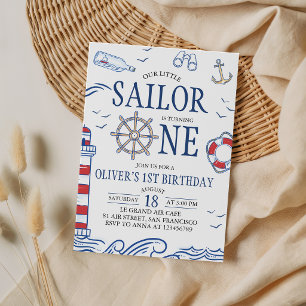 Invitation d'anniversaire de notre petit marin 1 a