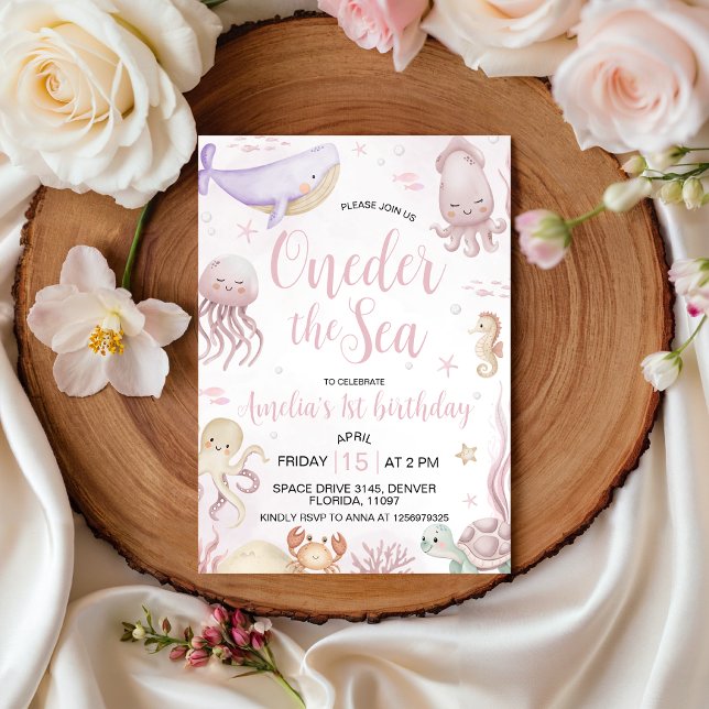 Invitation d'anniversaire de Oneder la Fille sous  (Créateur téléchargé)