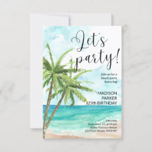 Invitation d'anniversaire de Palm Beach