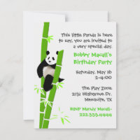 Invitation d'anniversaire de panda