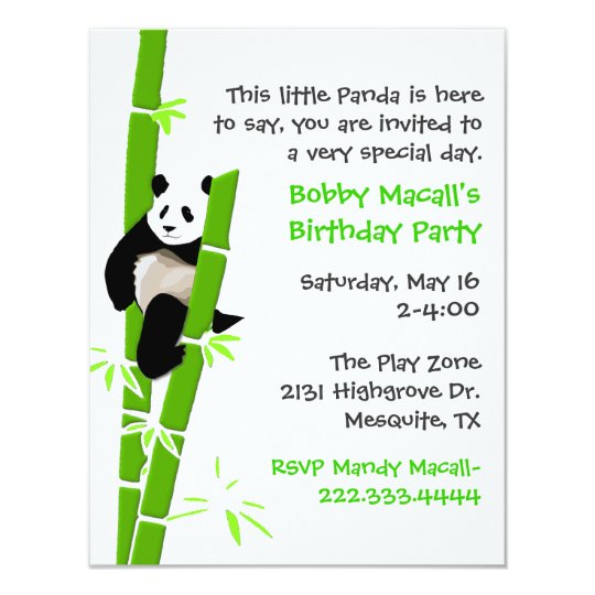 Invitation D Anniversaire De Panda Zazzle Fr