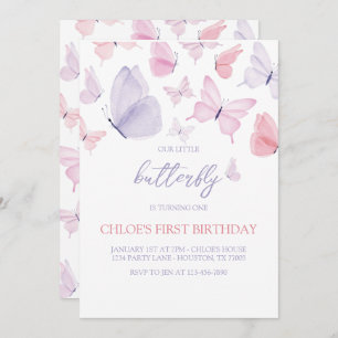 Invitation d'anniversaire de papillon