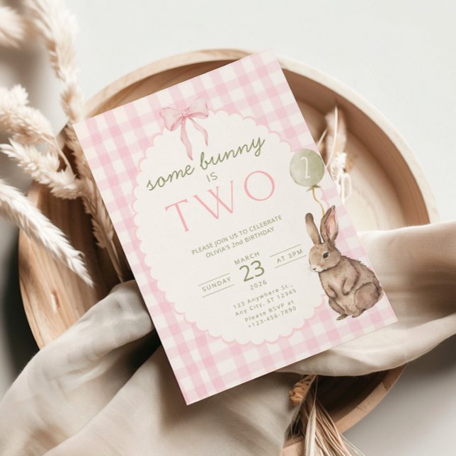 Invitation d'anniversaire de Pâques pour deux ans  (Créateur téléchargé)