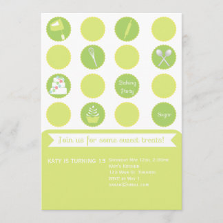Invitation d'anniversaire de partie de cuisson