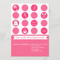 Invitation d'anniversaire de partie de cuisson
