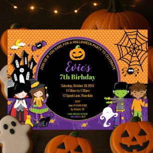 Invitation d'anniversaire de partie de Halloween