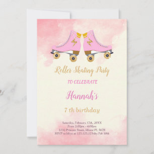 Invitation d'anniversaire de patinage