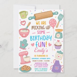 Invitation d'anniversaire de pâtisserie personnali