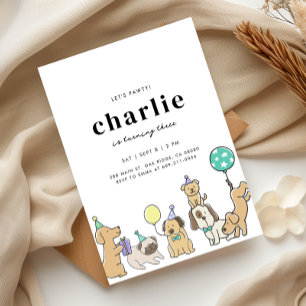 Invitation d'anniversaire de Pawty Dog