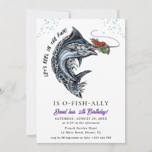 Invitation d'anniversaire de pêche