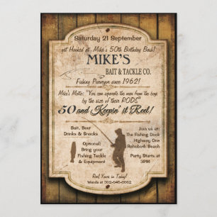 Invitation d'anniversaire de pêche