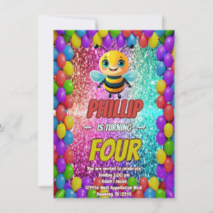 Invitation d'anniversaire de personnage personnali