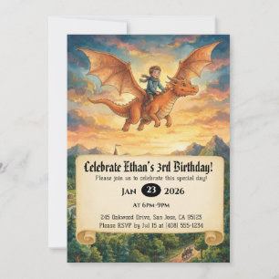 Invitation d'anniversaire de Petit Chevalier monta