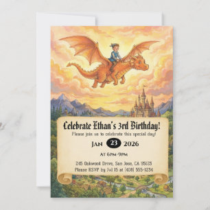 Invitation d'anniversaire de Petit Chevalier monta